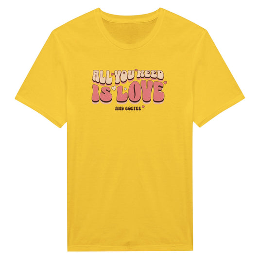 All You Need Is Love (and coffee - Miesten T - paita - Mun Paita
