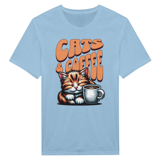 Cats And Coffee - Miesten T - paita - Mun Paita