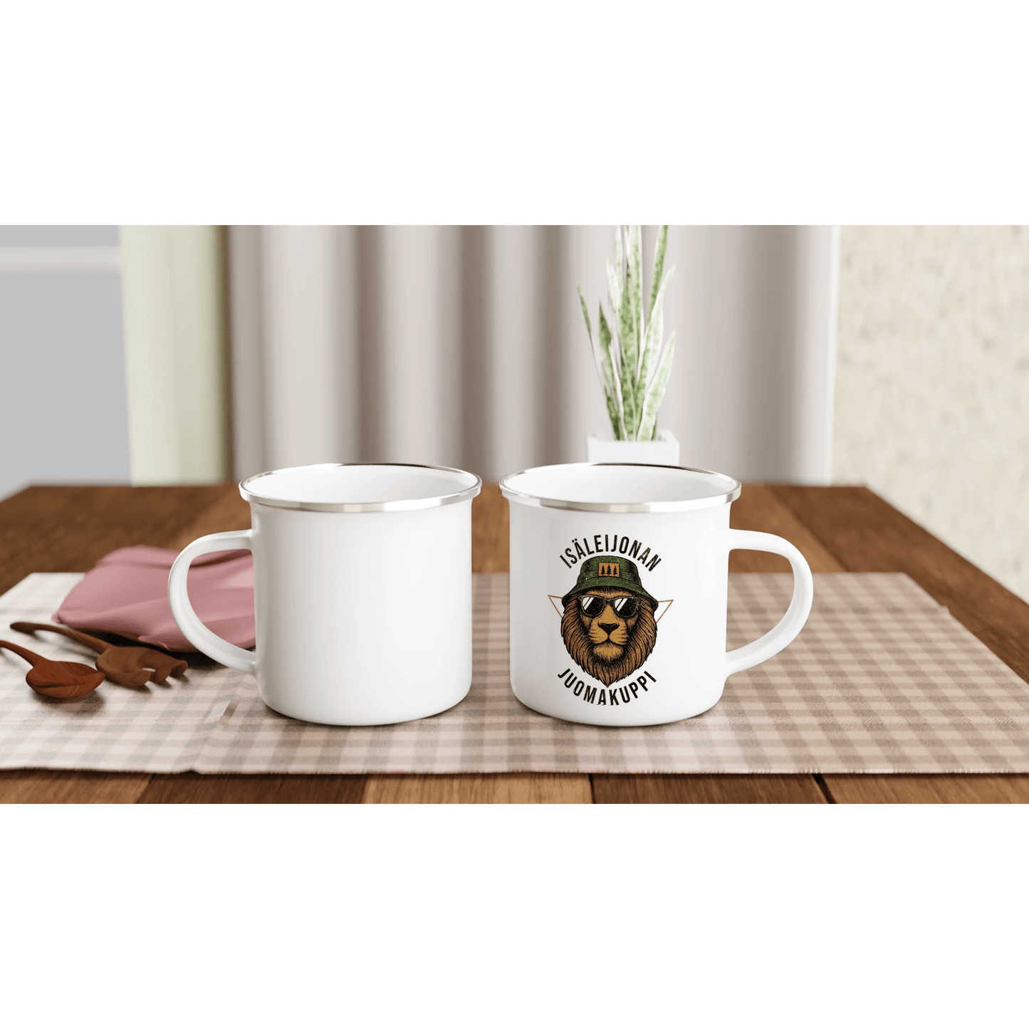 Isäleijonan Juomakuppi - Emalimuki 3,5dl - Mun Paita