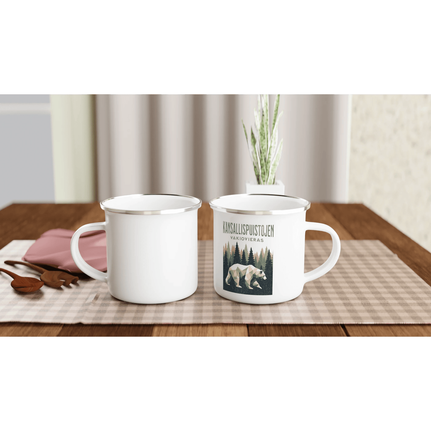 Kansallispuistojen Vakiovieras - Emalimuki 3,5dl - Mun Paita