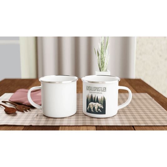 Kansallispuistojen Vakiovieras - Emalimuki 3,5dl - Mun Paita