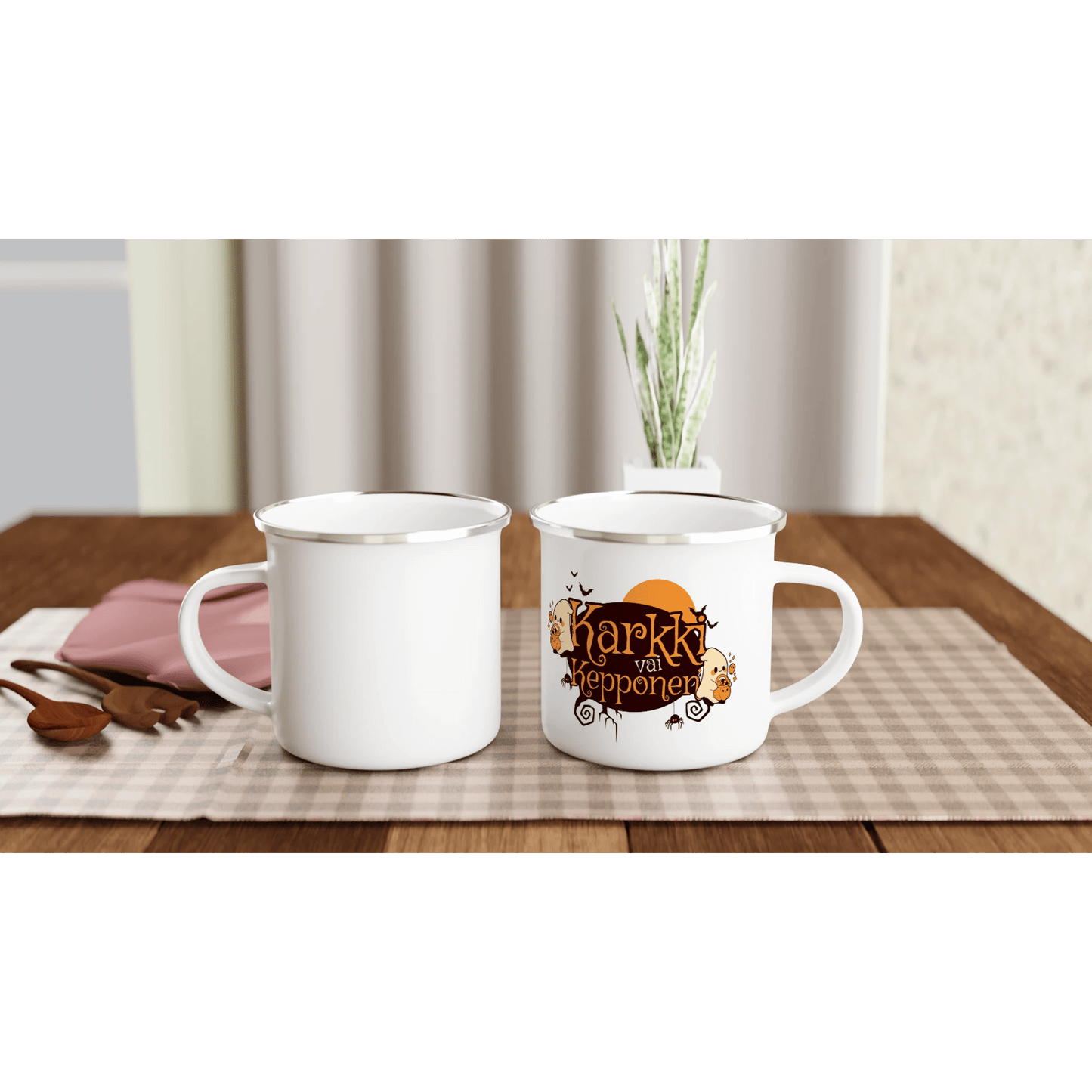 karkki Vai Kepponen - Emalimuki 3,5dl - Mun Paita