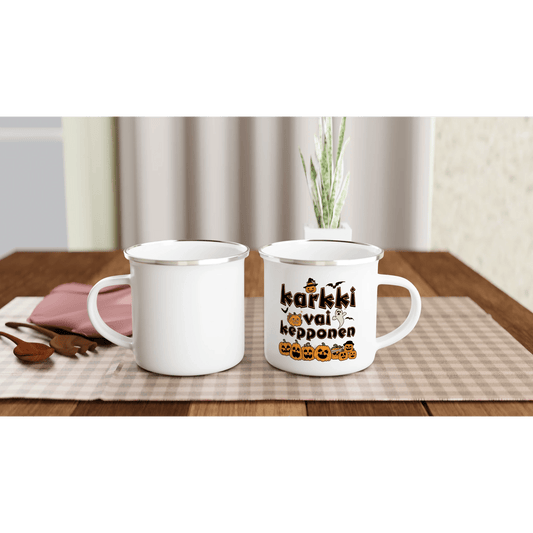 Karkki Vai Kepponen - Emalimuki 3,5dl - Mun Paita