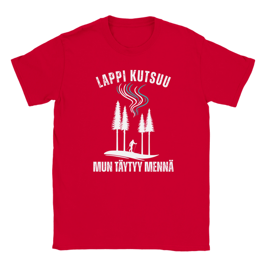 Lappi Kutsuu - Mun Täytyy Mennä - Hiihtäjä - Miesten T - paita - Mun Paita