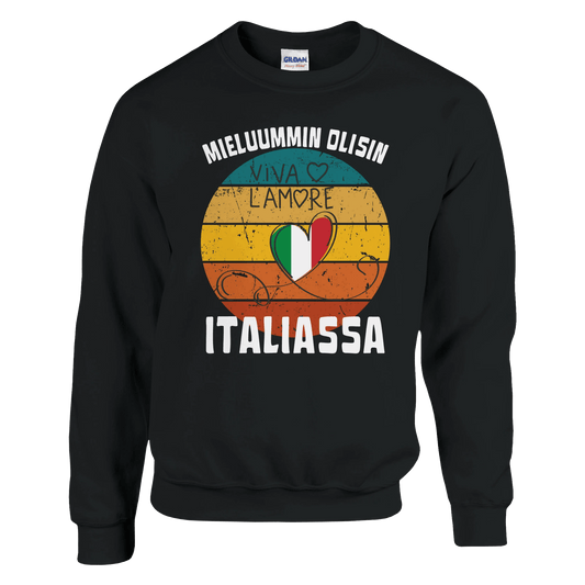 Mieluummin Olisin Italiassa - Collegepaita - Mun Paita