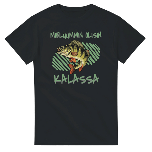 Mieluummin Olisin Kalassa - Ahven - 3XL - 5XL T - paita - Mun Paita