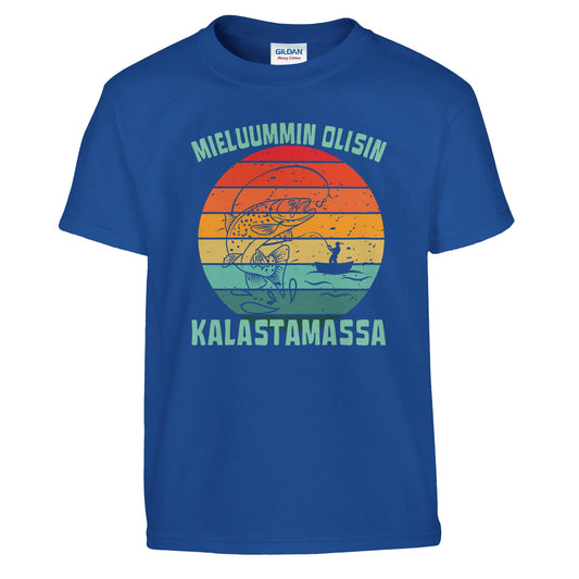 Mieluummin Olisin Kalastamassa v.1 - Nuorten Paita - Mun Paita
