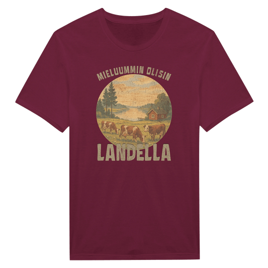 Mieluummin Olisin Landella 2 - Miesten T - paita - Mun Paita