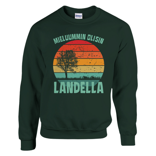 Mieluummin Olisin Landella - Collegepaita - Mun Paita