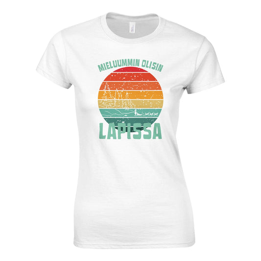 Mieluummin Olisin Lapissa Koiravaljakko - Naisten T - paita - Mun Paita