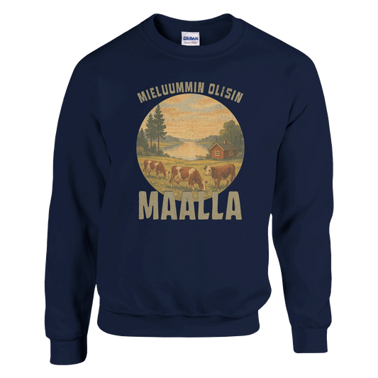 Mieluummin Olisin Maalla 2 - Collegepaita - Mun Paita