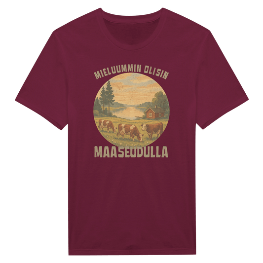 Mieluummin Olisin Maaseudulla - Miesten T - paita - Mun Paita