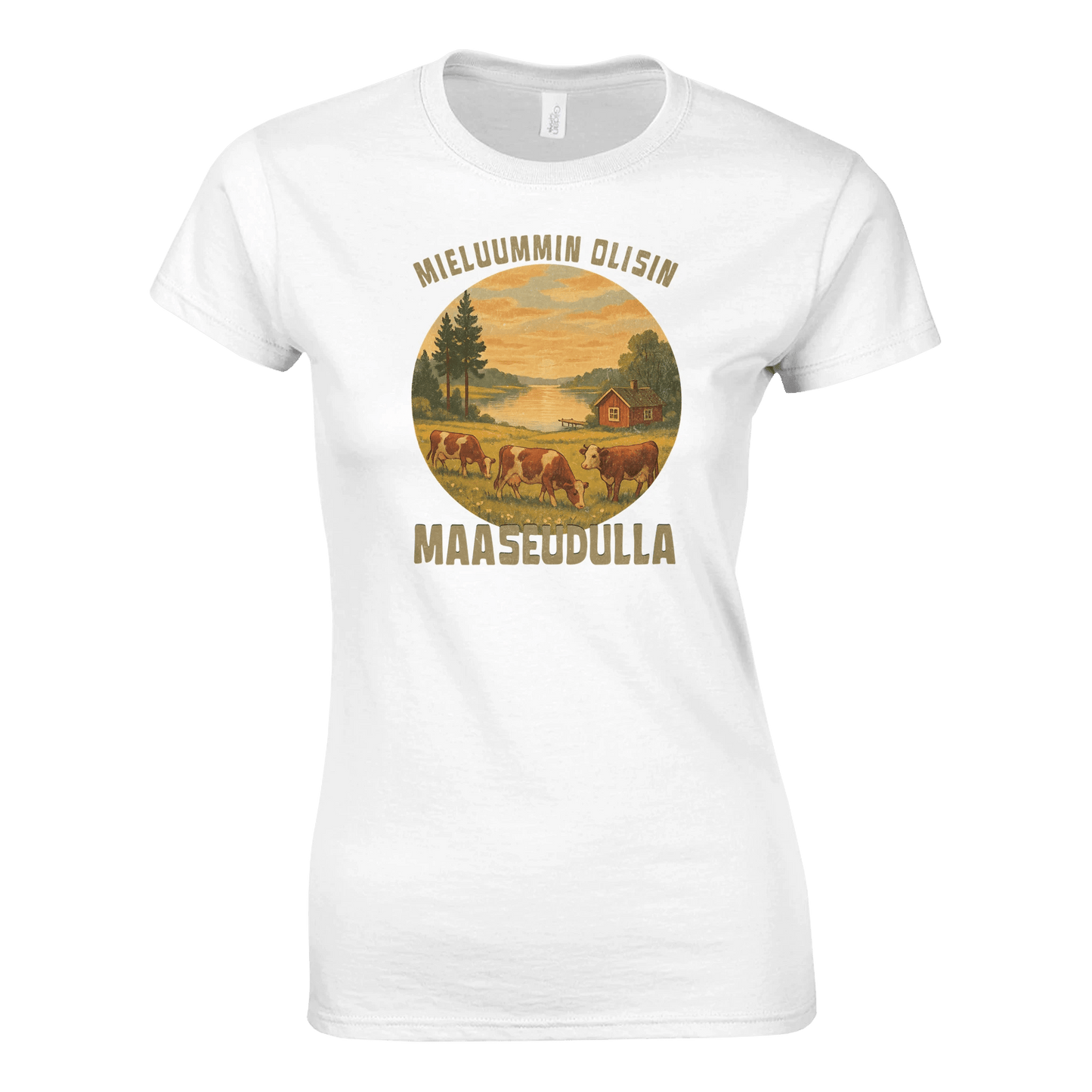 Mieluummin Olisin Maaseudulla - Naisten T - paita - Mun Paita