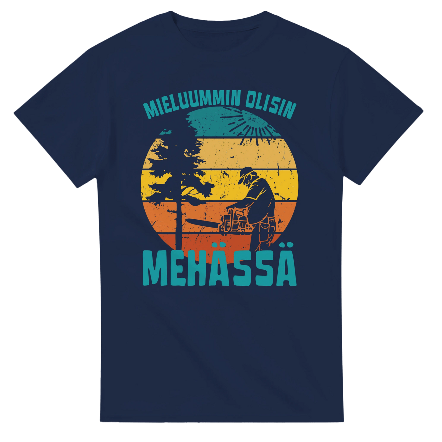 Mieluummin Olisin Mehässä - 3XL - 5XL T - Paita - Mun Paita