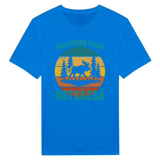 Mieluummin Olisin Metsässä Hirvi - Miesten T - paita - Mun Paita