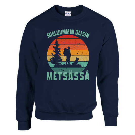 Mieluummin Olisin Metsässä v.4 - Collegepaita - Mun Paita