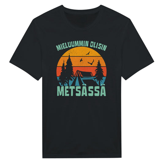 Mieluummin Olisin Metsässä v.6 - Miesten T - paita - Mun Paita