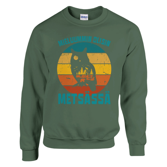 Mieluummin Olisin Metsässä v.8 - Collegepaita - Mun Paita