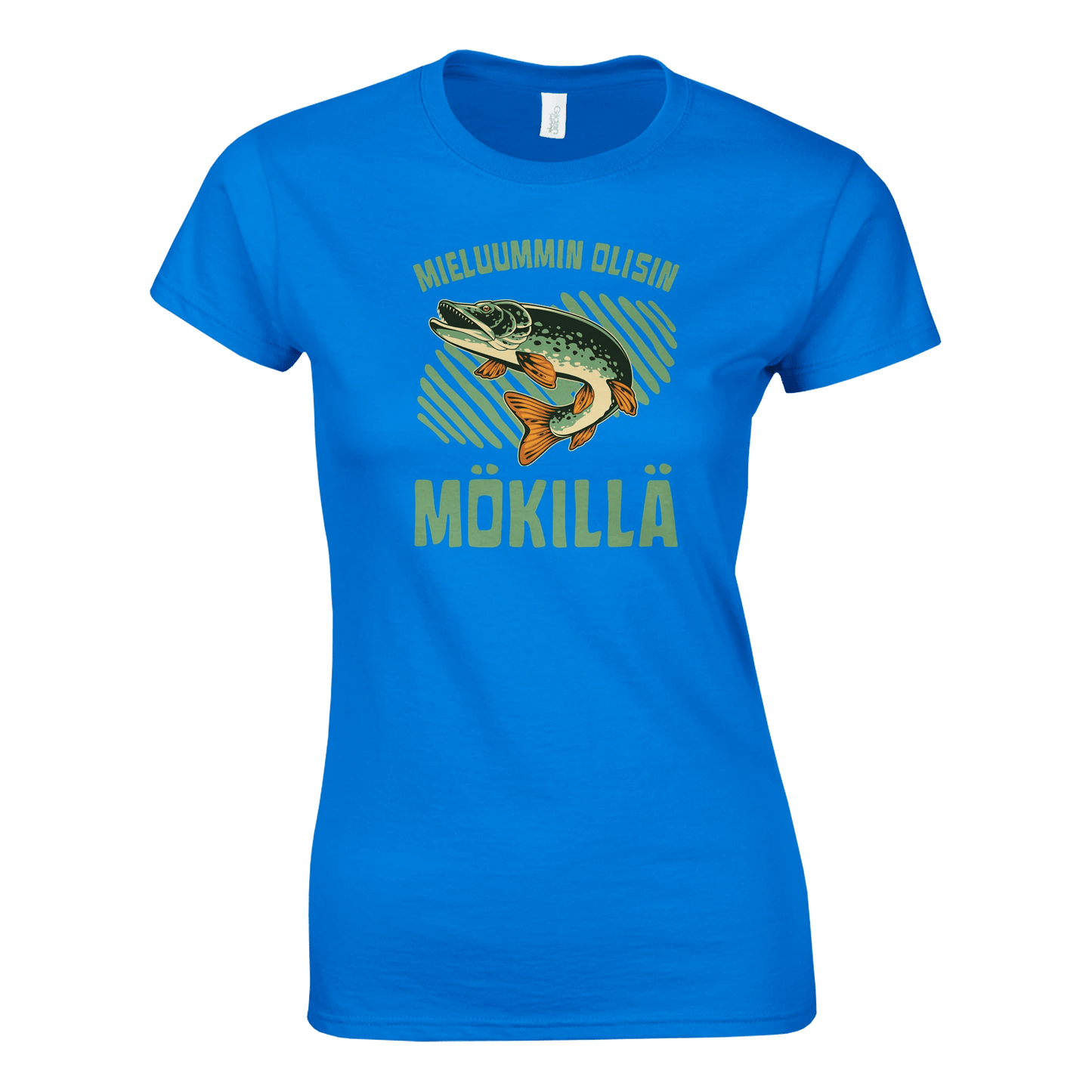 Mieluummin Olisin Mökillä, Hauki - Naisten T - paita - Mun Paita