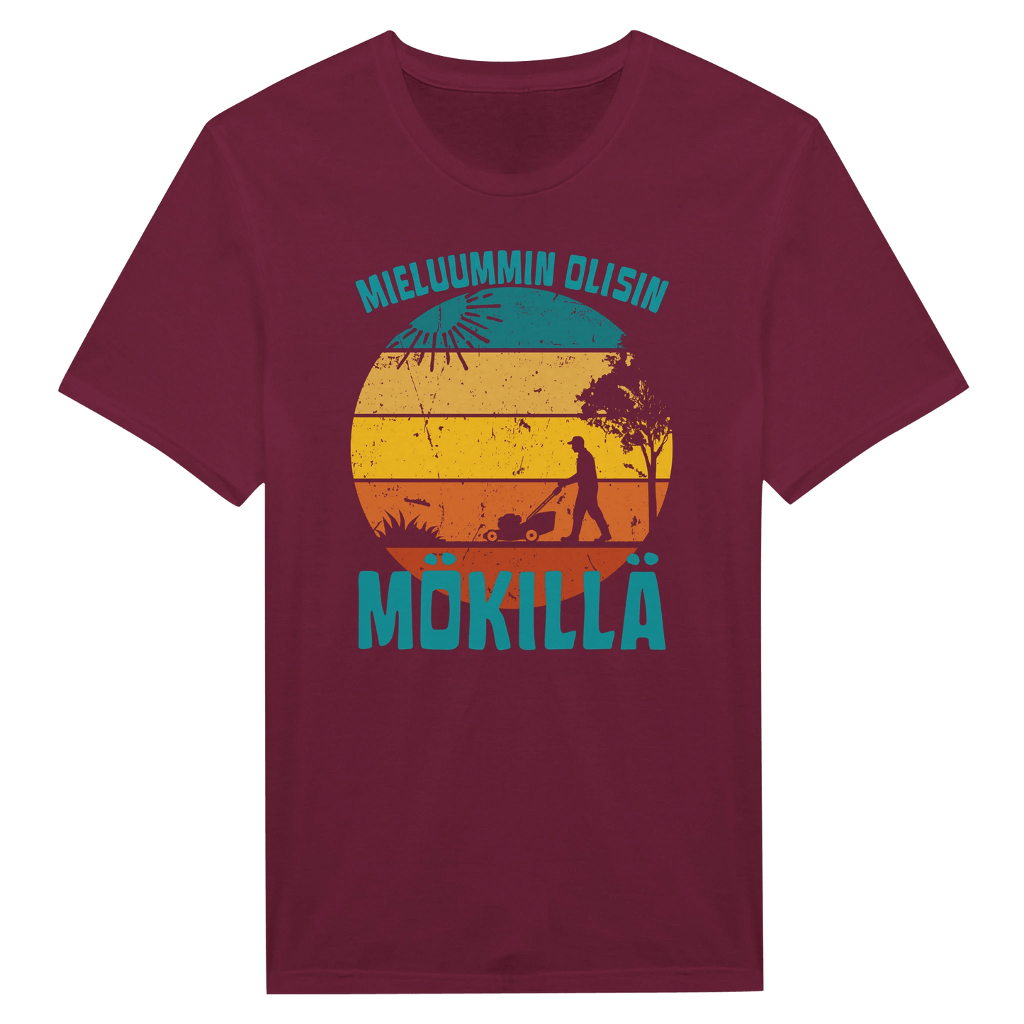 Mieluummin Olisin Mökillä Leikkaamassa Ruohoa - Miesten T - paita - Mun Paita