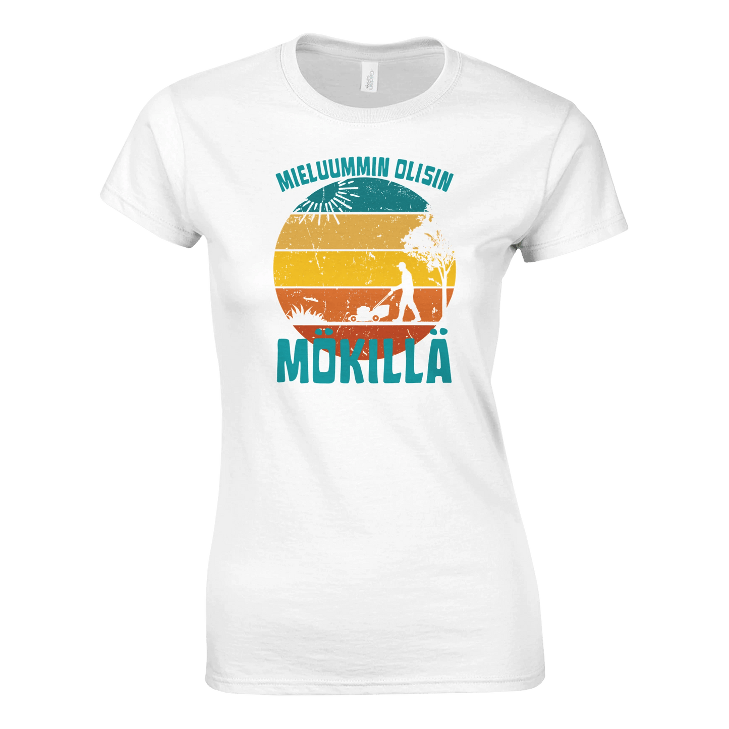 Mieluummin Olisin Mökillä Leikkaamassa Ruohoa - Naisten T - paita - Mun Paita