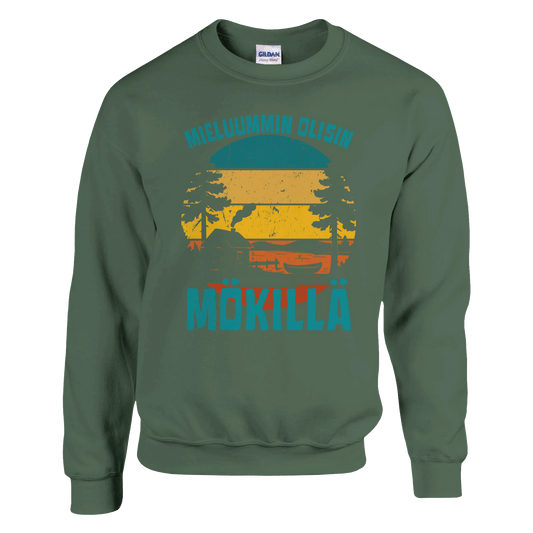 Mieluummin Olisin Mökillä Rantasauna 2 - Collegepaita - Mun Paita