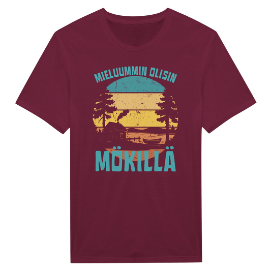 Mieluummin Olisin Mökillä Rantasauna 2 - Miesten T - paita - Mun Paita