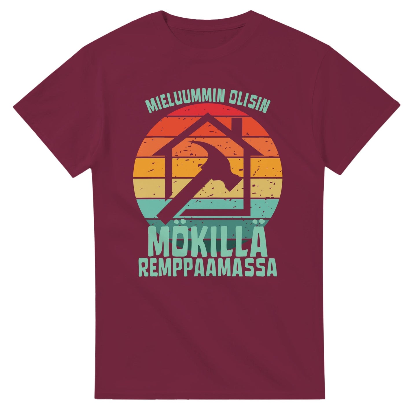 Mieluummin Olisin Mökillä Remppaamassa - 3XL - 5XL T - paita - Mun Paita