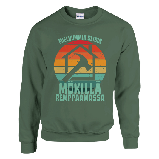 Mieluummin Olisin Mökillä Remppaamassa - Collegepaita - Mun Paita