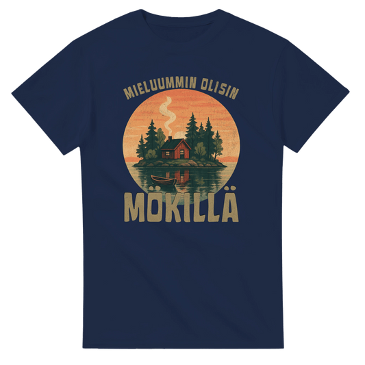 Mieluummin Olisin Mökillä Saaressa - 3XL - 5XL - Mun Paita