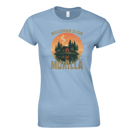 Mieluummin Olisin Mökillä Saaressa - Naisten T - paita - Mun Paita