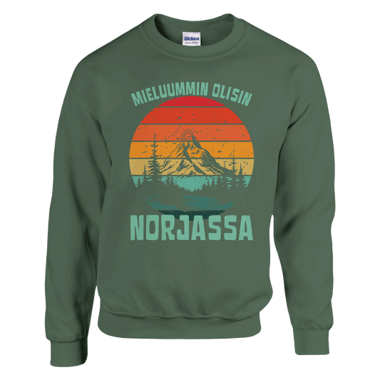 Mieluummin Olisin Norjassa v.2 - Collegepaita - Mun Paita