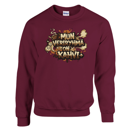 Mun Veriryhmä On Kahvi - Collegepaita - Mun Paita