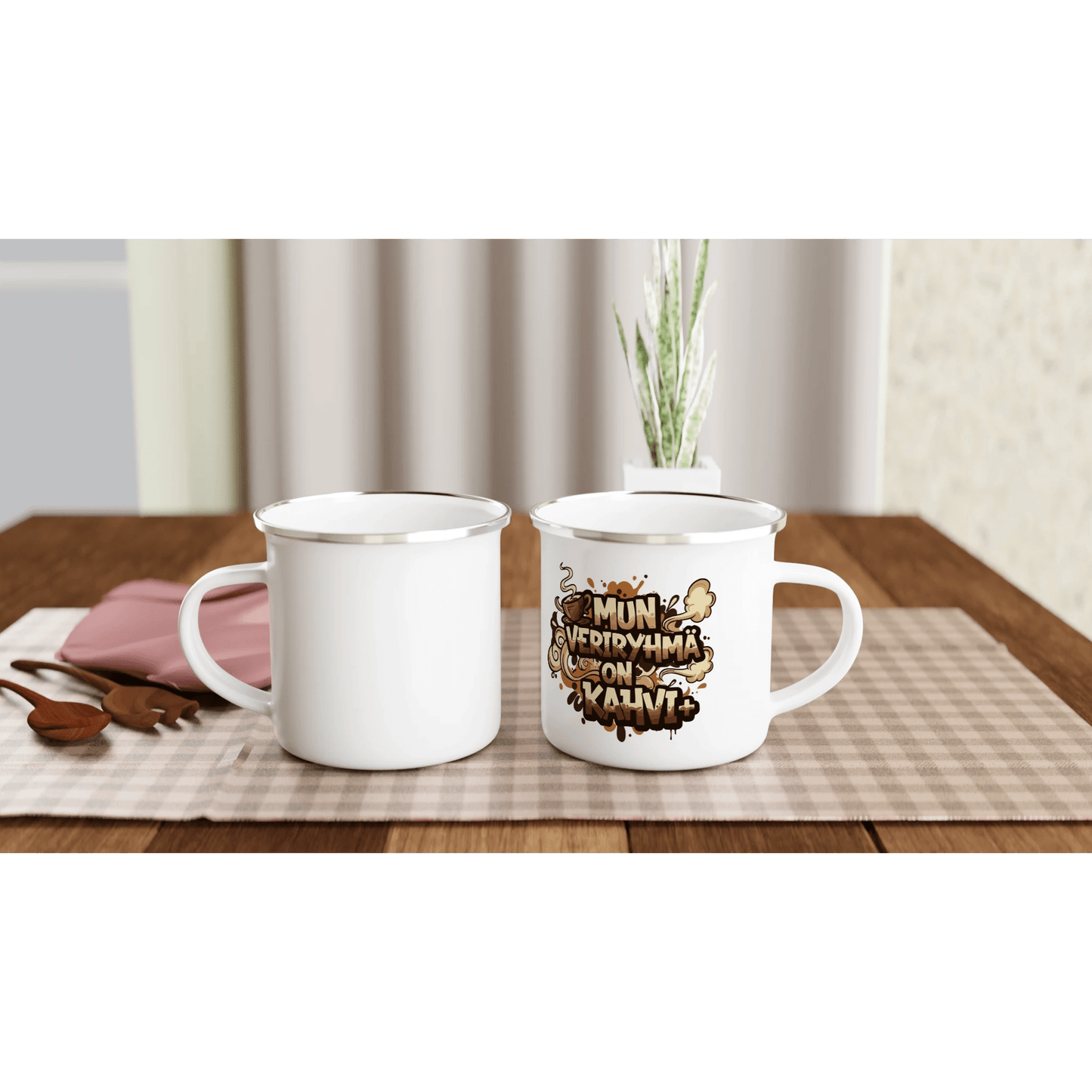 Mun Veriryhmä On Kahvi - Emalimuki 3,5dl - Mun Paita