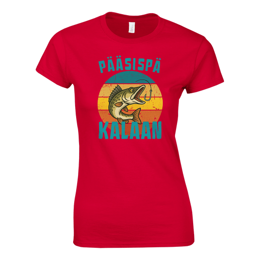 Pääsispä Kalaan | Kuha - Naisten T - paita - Mun Paita