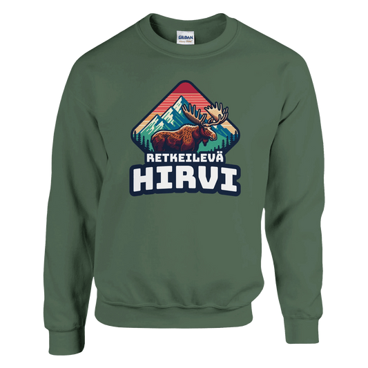 Retkeilevä Hirvi - Collegepaita - Mun Paita