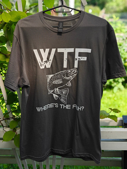 WTF - Where's The Fish? - Miesten T - paita - Mun Paita
