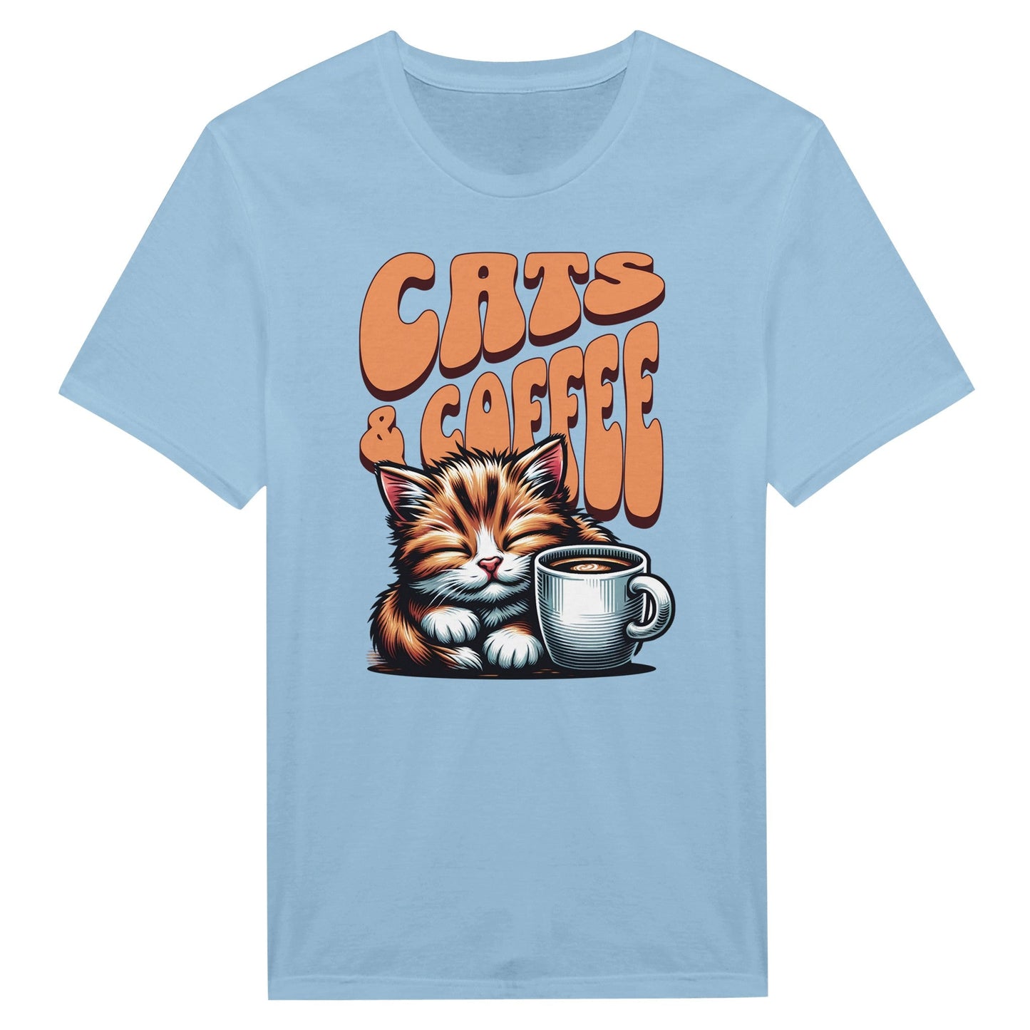 Cats And Coffee - Miesten T - paita - Mun Paita