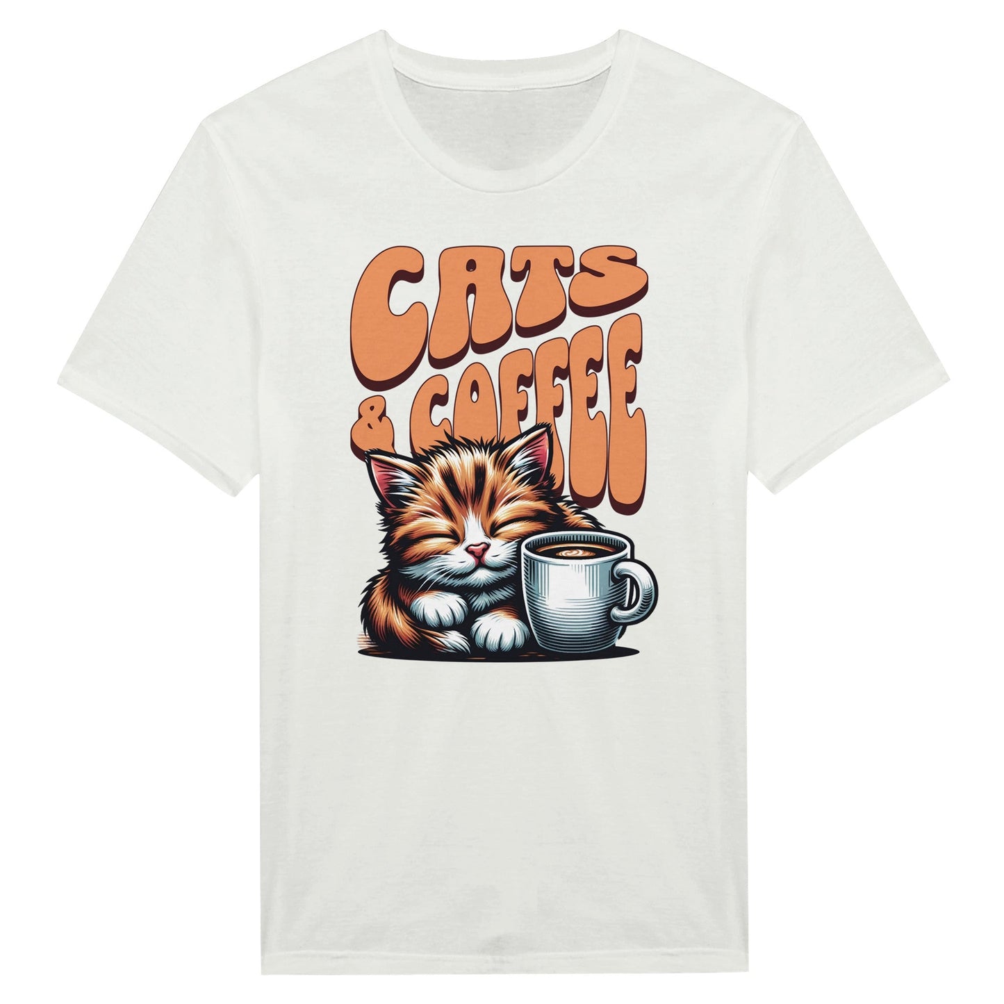 Cats And Coffee - Miesten T - paita - Mun Paita