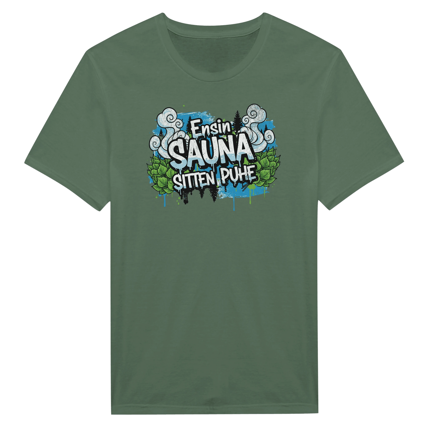 Ensin Sauna, Sitten Puhe - Miesten T - paita - Mun Paita