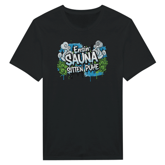 Ensin Sauna, Sitten Puhe - Miesten T - paita - Mun Paita