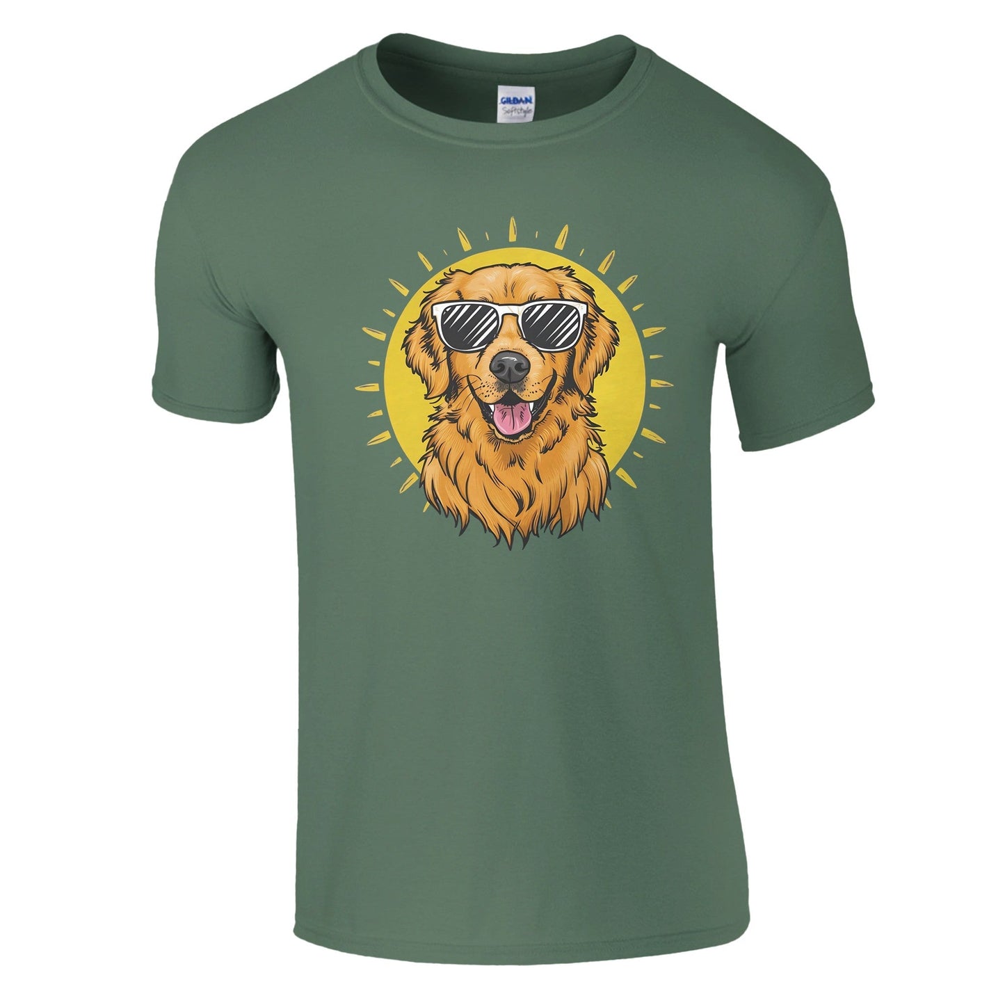 Golden Retriever With Sunglasses - Miesten T - paita - Mun Paita