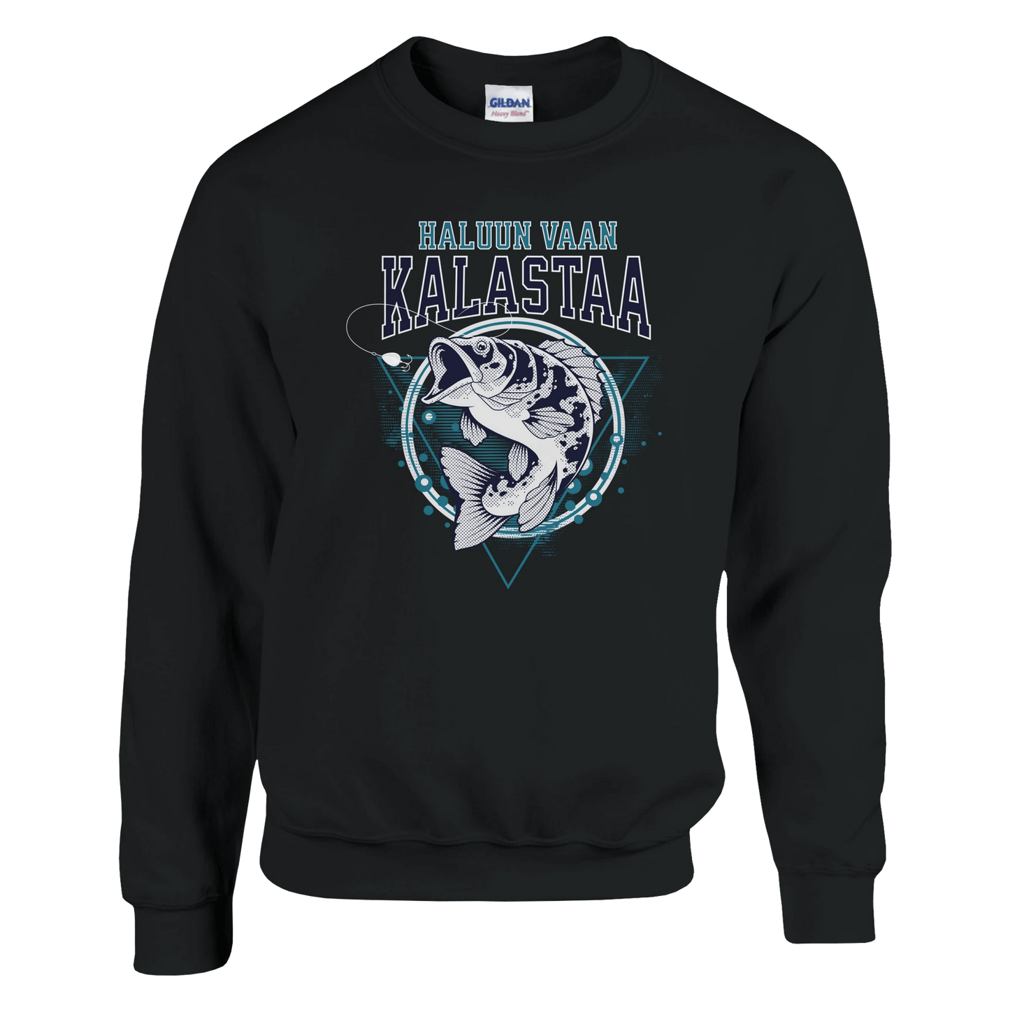 Haluun Vaan Kalastaa - Collegepaita - Mun Paita