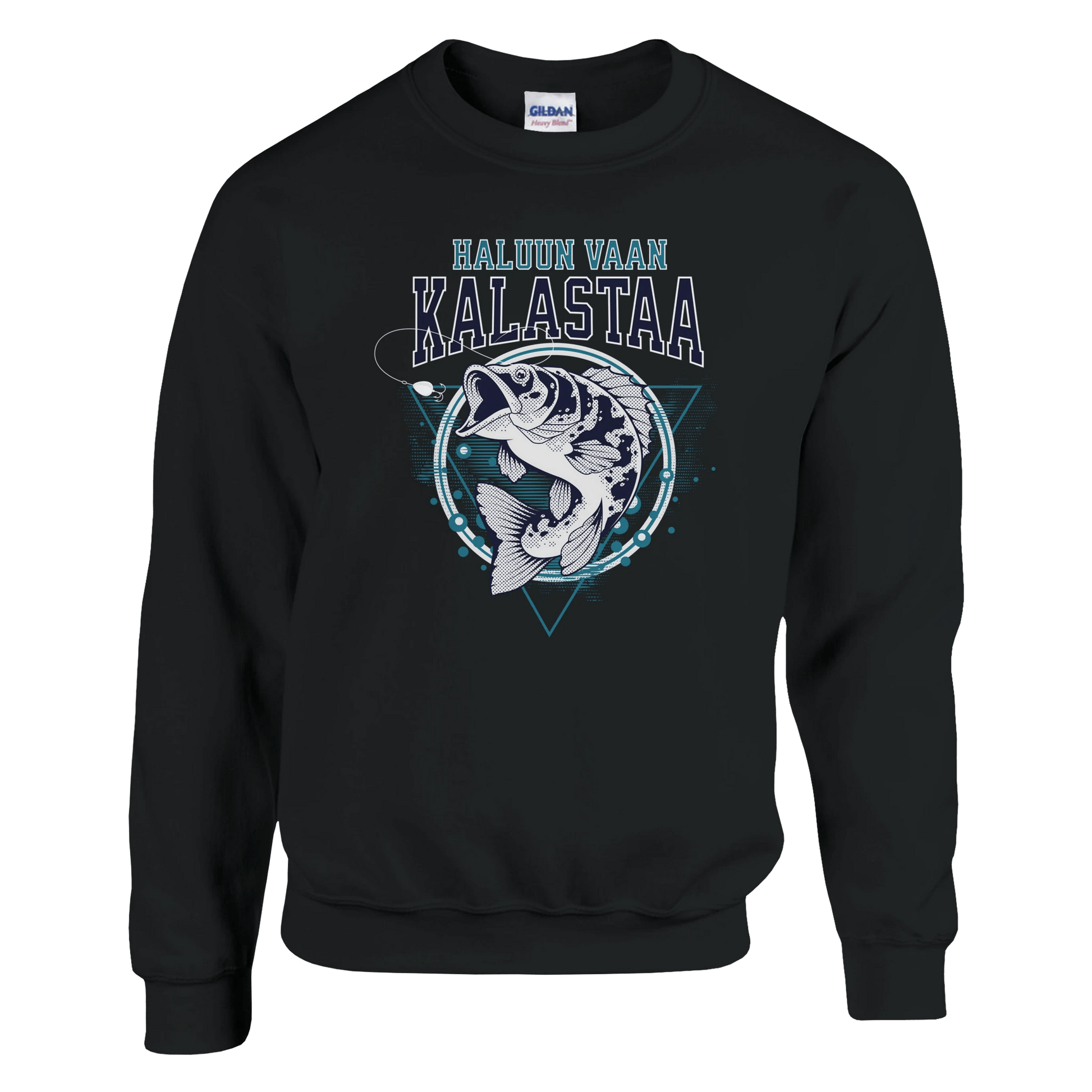 Haluun Vaan Kalastaa - Collegepaita - Mun Paita