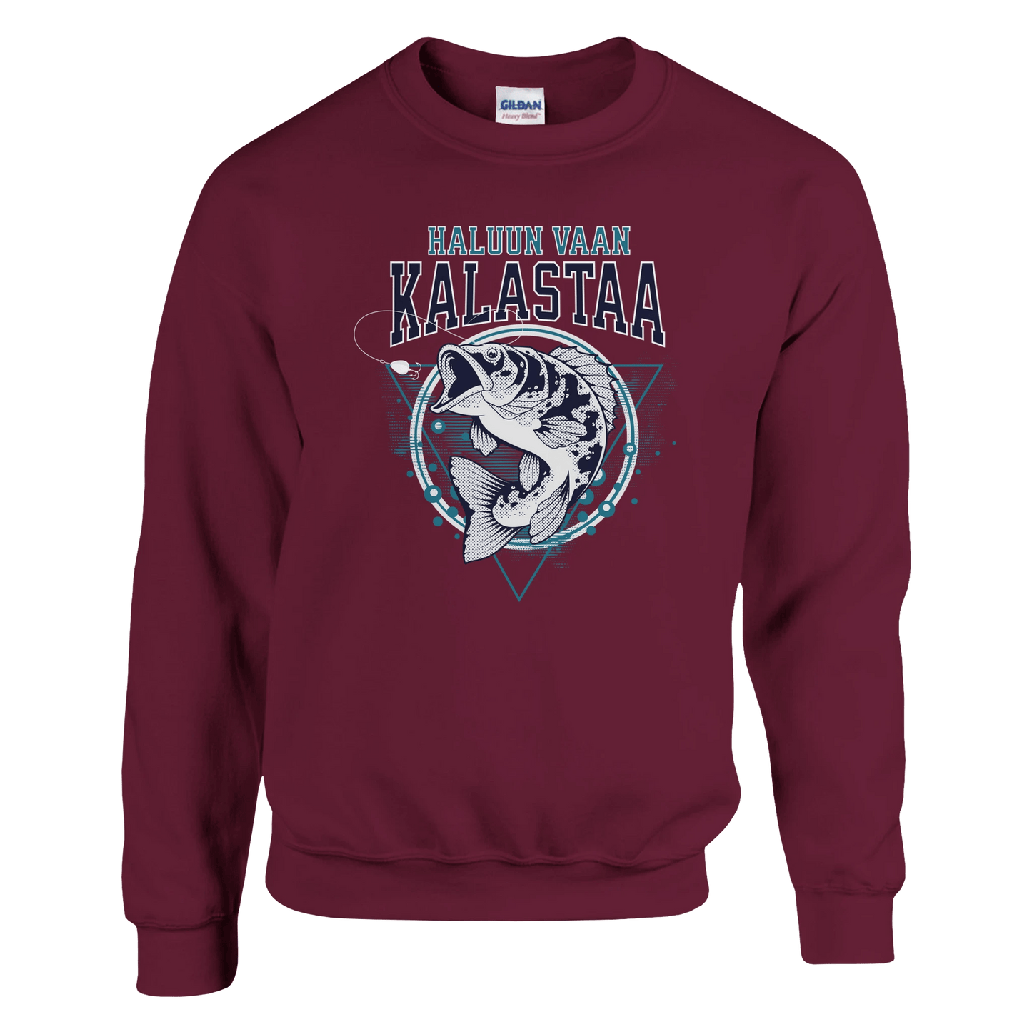 Haluun Vaan Kalastaa - Collegepaita - Mun Paita