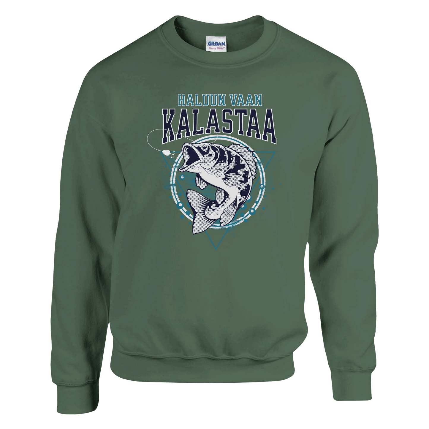 Haluun Vaan Kalastaa - Collegepaita - Mun Paita