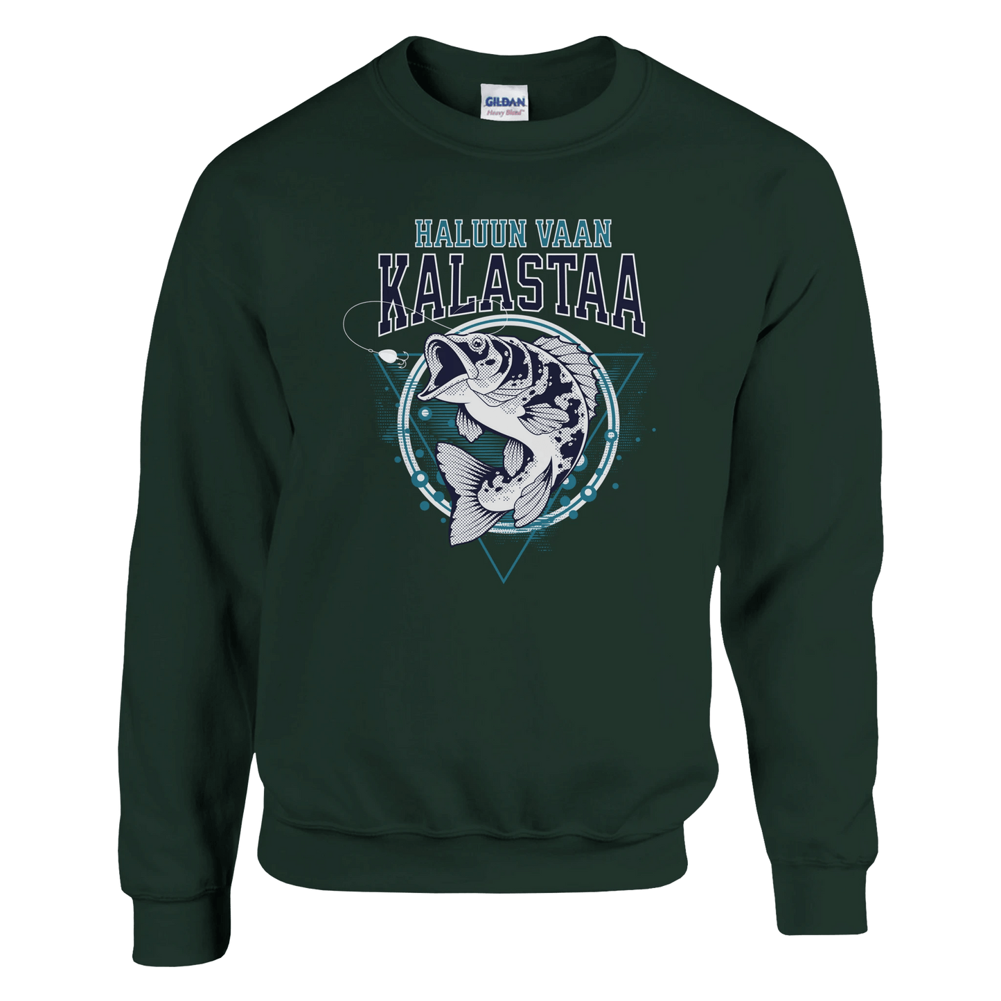 Haluun Vaan Kalastaa - Collegepaita - Mun Paita