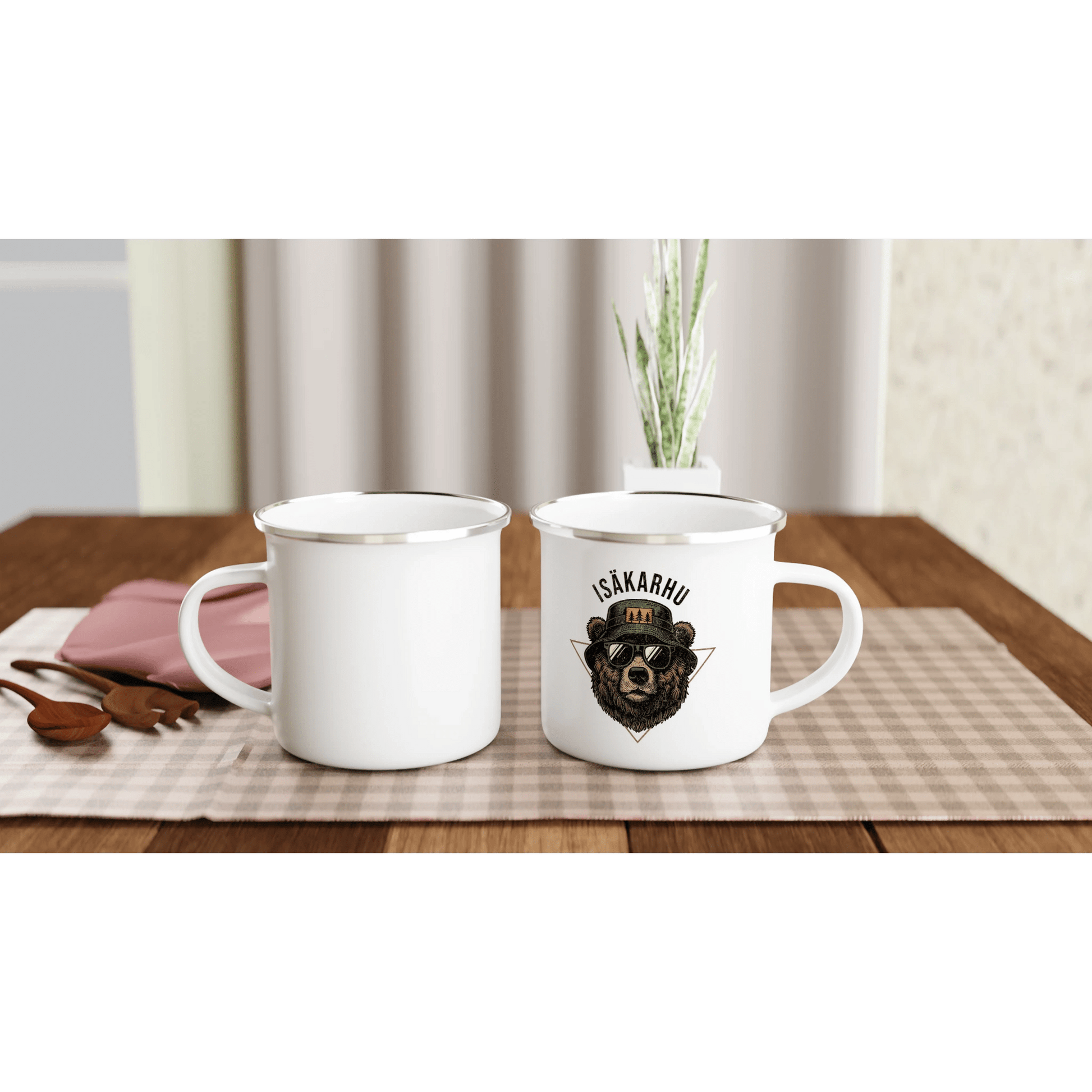 Isäkarhu - Emalimuki 3,5dl - Mun Paita