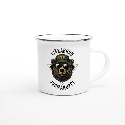 Isäkarhun juomakuppi - Emalimuki 3,5dl - Mun Paita