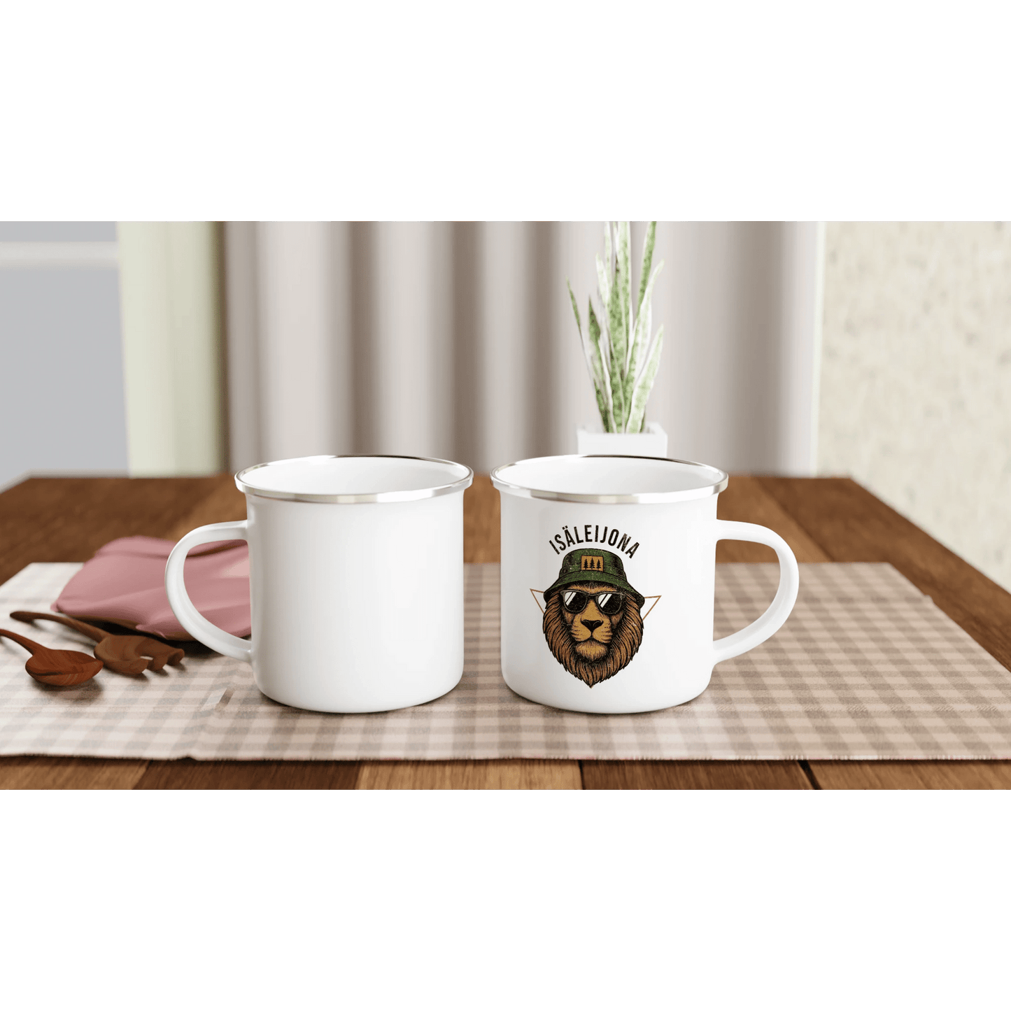 Isäleijona - Emalimuki 3,5dl - Mun Paita